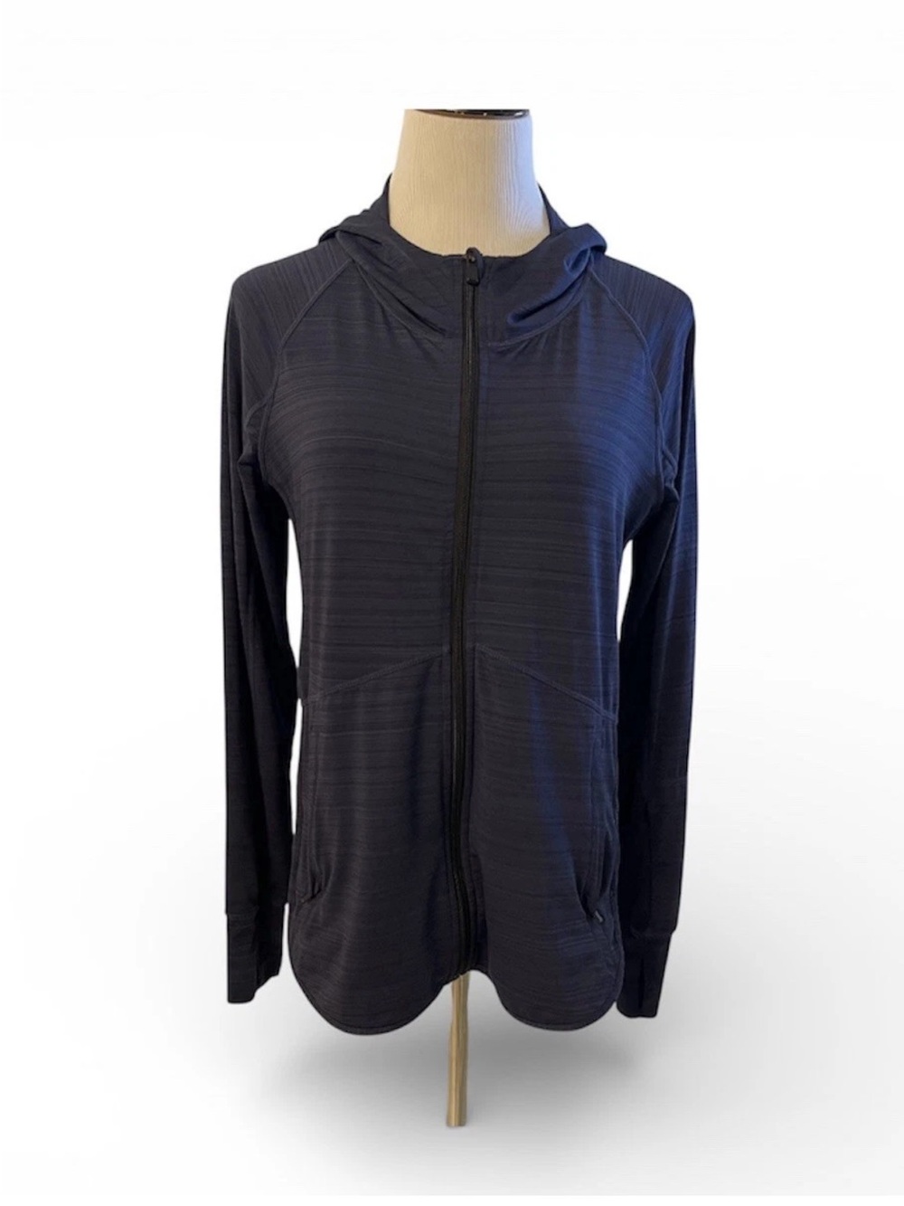Athleta Pacifica Baja UPF Hooded Jacket Cover-Up Dress Blue